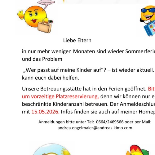 Andrea s Ki-Mo Die flexible Kinderbetreuung gemeinnütziger Verein