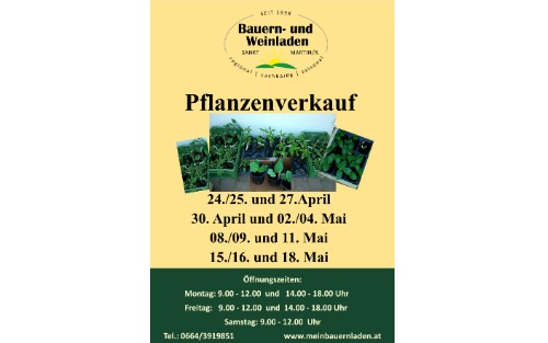 Pflanzenverkauf beim Bauernladen