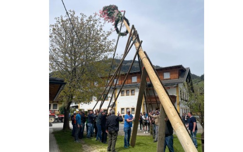 Maibaumaufstellen Stammtisch FC Neuwirt