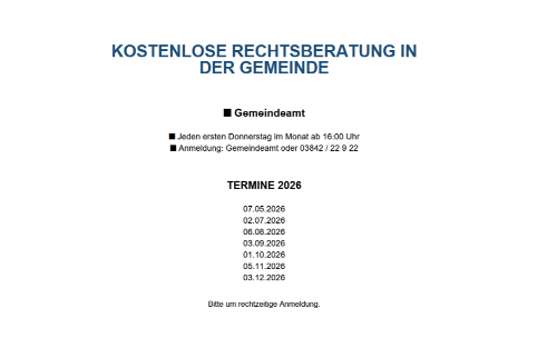 Kostenlose Rechtsberatung