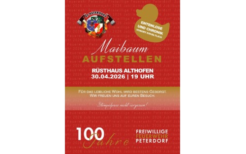 Maibaumaufstellen der FF Peterdorf