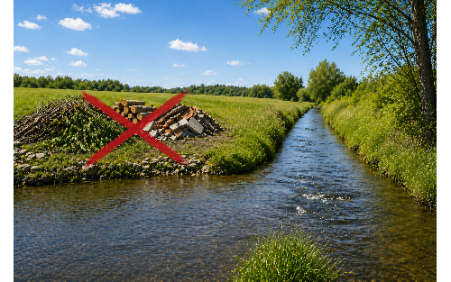 Information - Ablagerungen auf öffentl. Wassergut