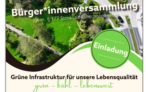 Bürger*innenversammlung - Grüne Infrastruktur für unsere Lebensqualität