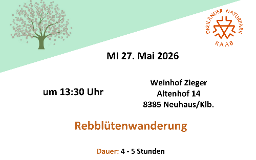 Rebblütenwanderung in Neuhaus am Klausenbach