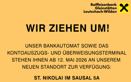 Raiffeisenbank zieht um