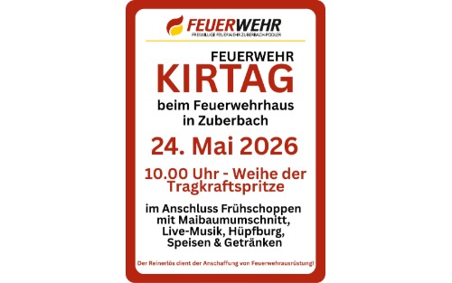 Feuerwehrkirtag in Zuberbach