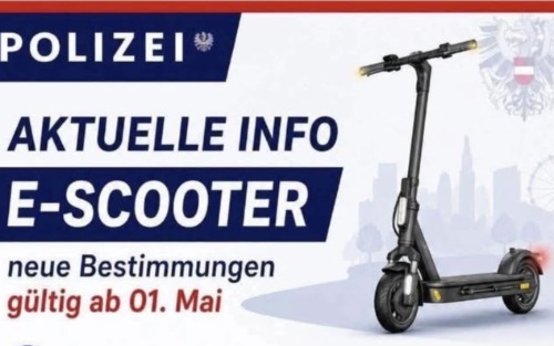 Aktuelle Info: E-SCOOTER