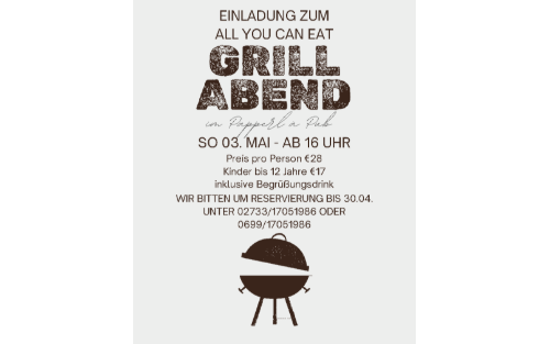 Grillabend im Papperl á Pub