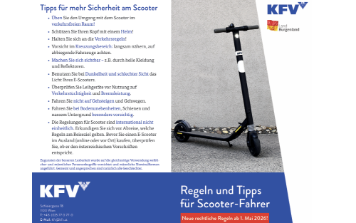 neue Regeln und Tipps für Scooter-Fahrer ab 1. Mai