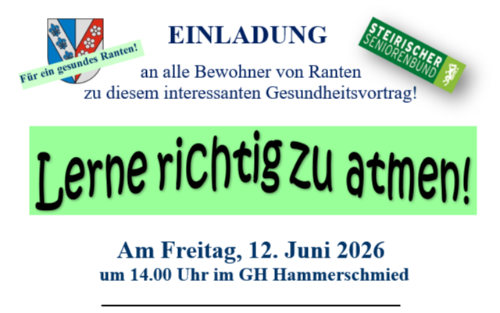 Gesundheitsvortrag - Richtig atmen