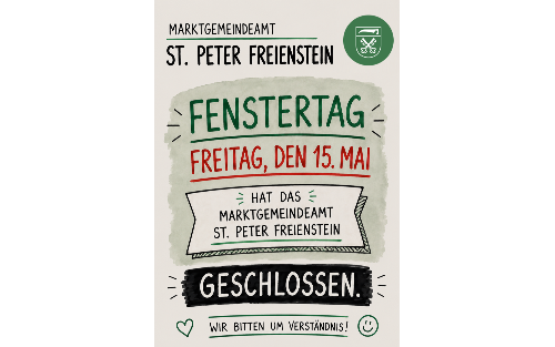 Das Marktgemeindeamt hat am 15. Mai geschlossen
