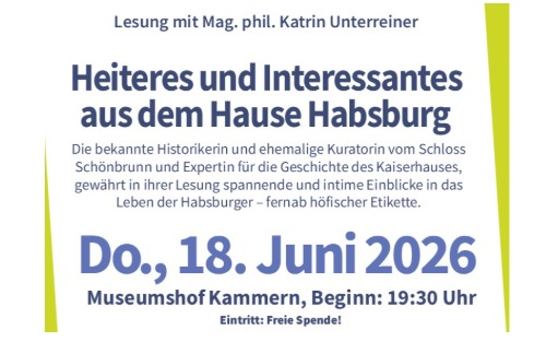 Museumshof Kammern: Lesung mit Mag. phil. Katrin Unterreiner
