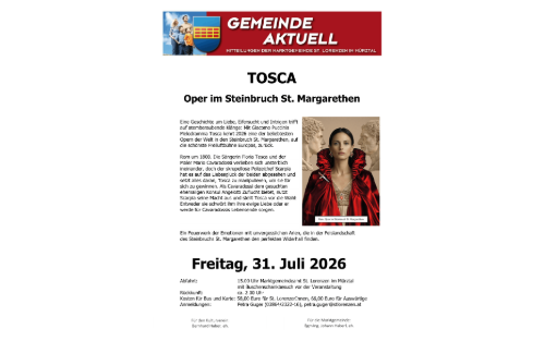 Gemeinde aktuell - TOSCA Oper im Steinbruch in St. Margarethen
