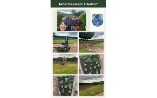 Arbeitseinsatz auf dem Friedhof