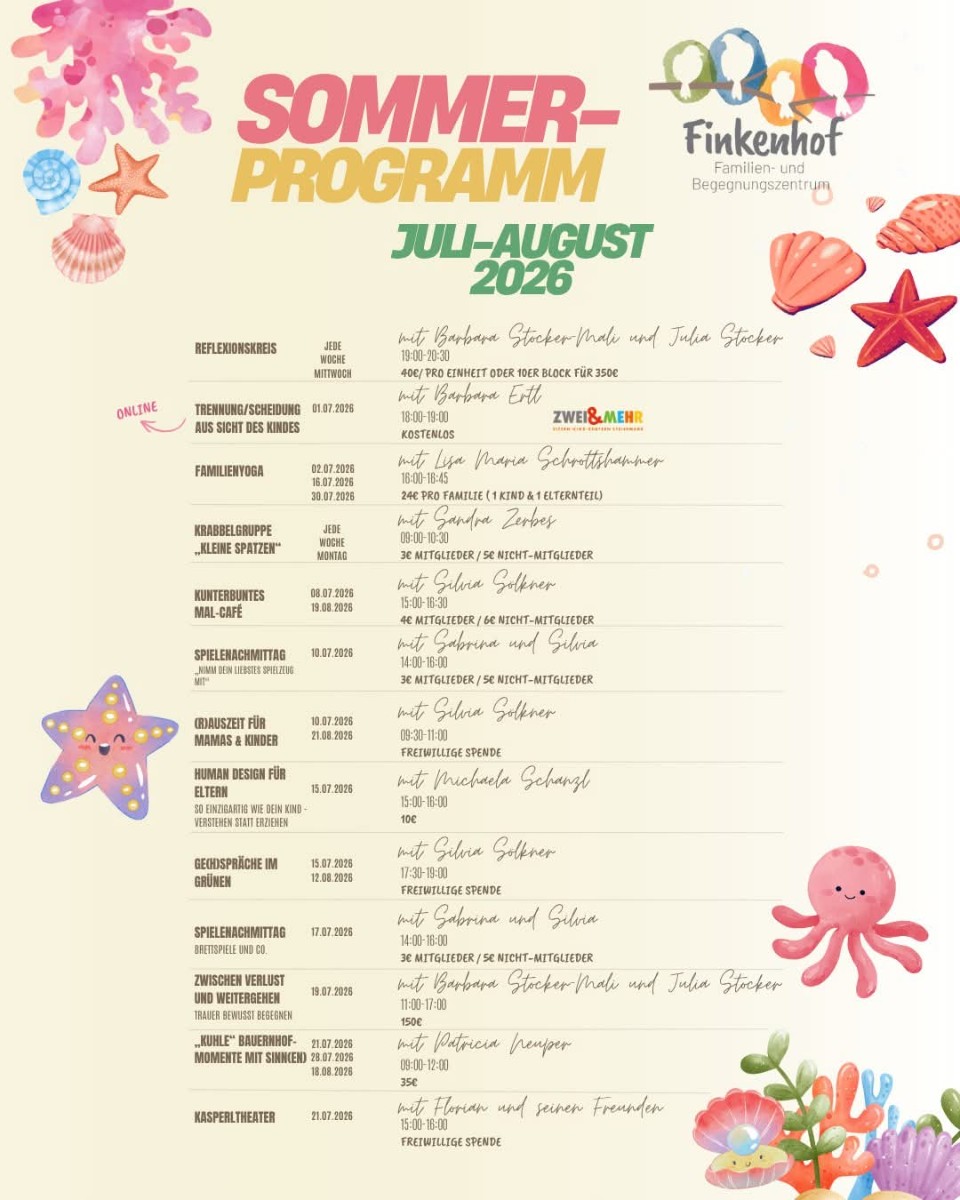 Finkenhof | Sommerprogramm 2026
