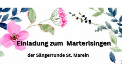 Marterlsingen der Sängerrunde St.Marein