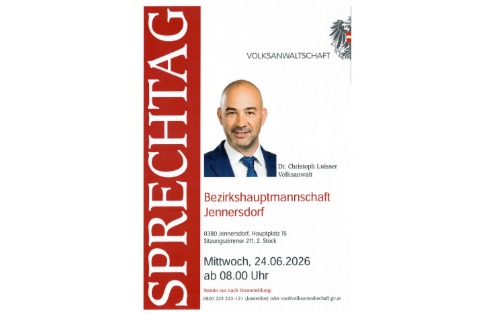 Sprechtag Volksanwalt Dr. Christoph Luisser