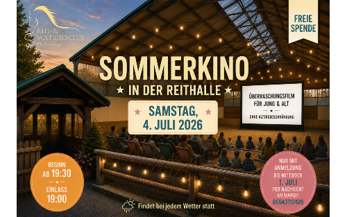 Sommerkino in der Reithalle am Auszeit-Hof