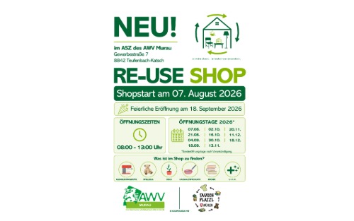 Start RE-USE SHOP im ASZ Katsch Start RE-USE SHOP im ASZ Katsch