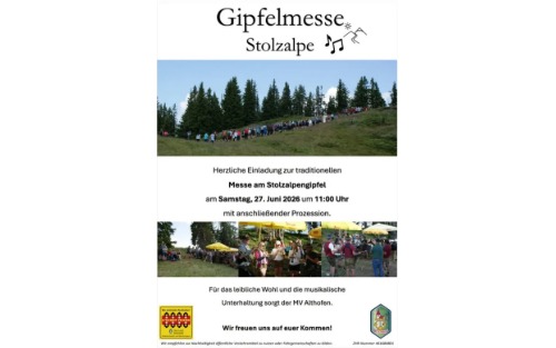 Gipfelmesse am Stolznalpl