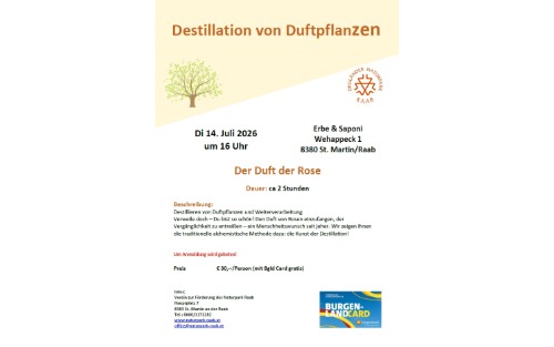 Destillation von Duftpflanzen