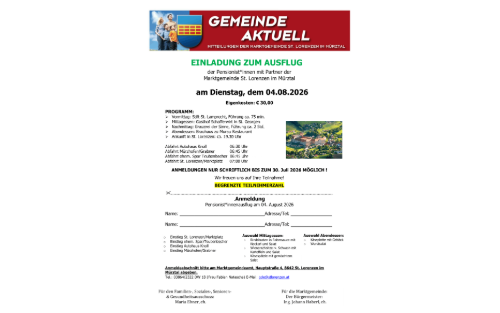 Gemeinde aktuell - Pensionistenausflug