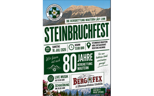 Bergrettung: Steinbruchfest