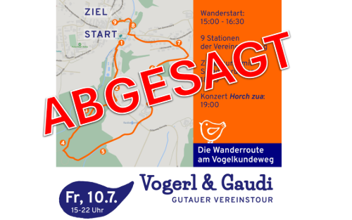 ABGESAGT - Veranstaltung findet nicht statt! Vogerl & Gaudi
