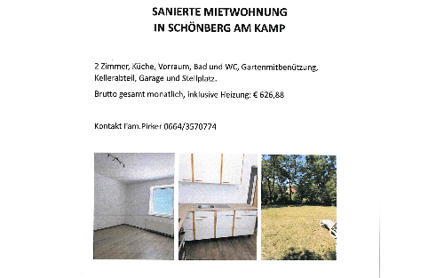 Sanierte Mietwohnung zu vergeben!