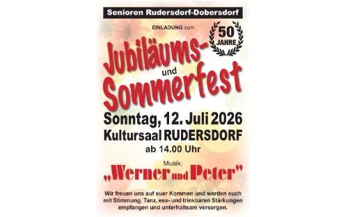 Jubiläums- und Sommerfest der Senioren Rudersdorf-Dobersdorf