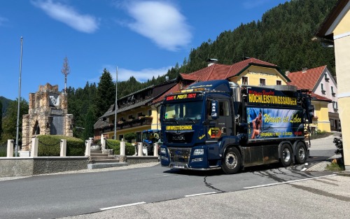 Kanalspülungsarbeiten im Gemeindegebiet