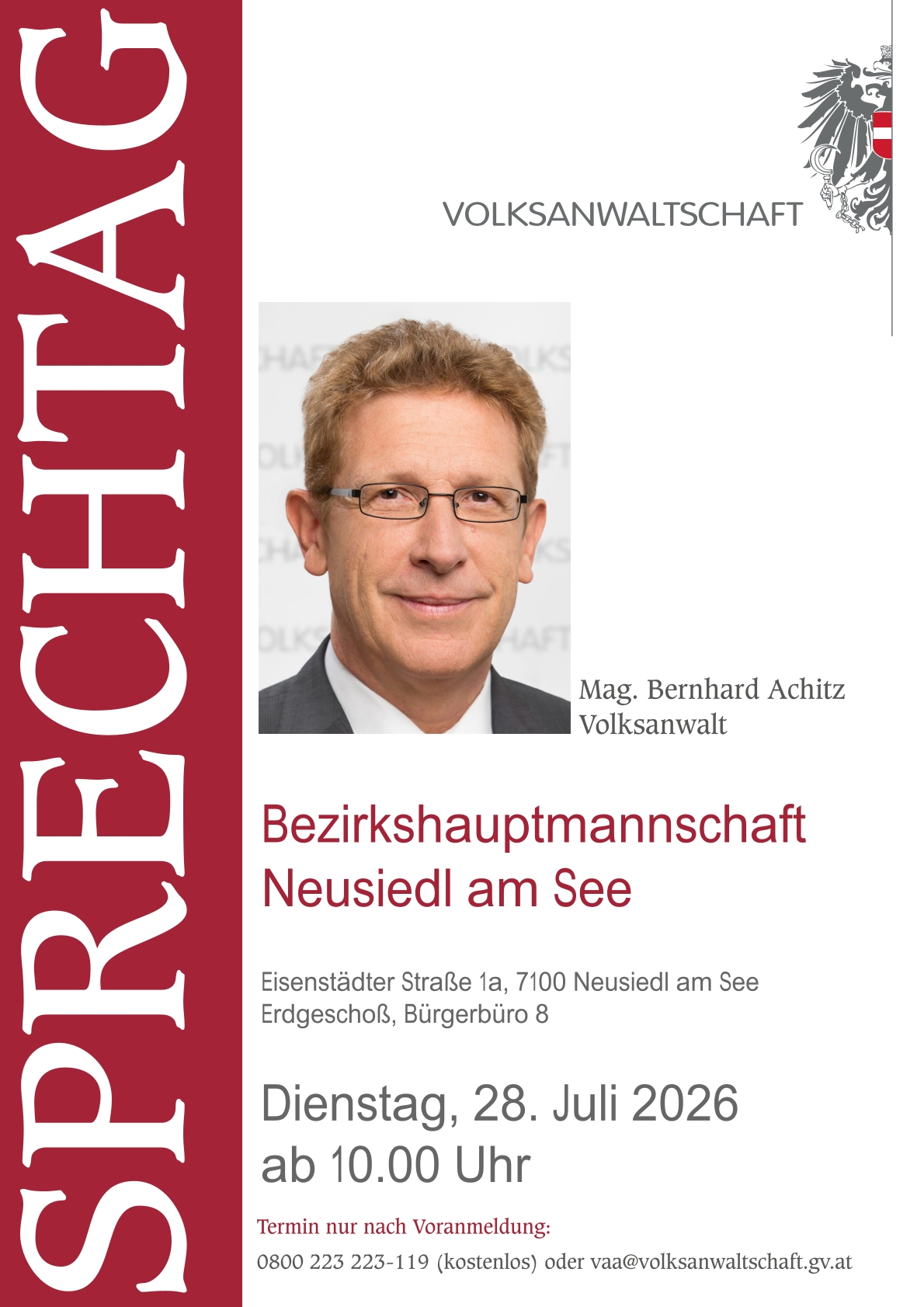 Sprechtag d. Volksanwalts
