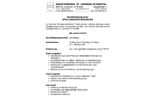 Stellenausschreibung