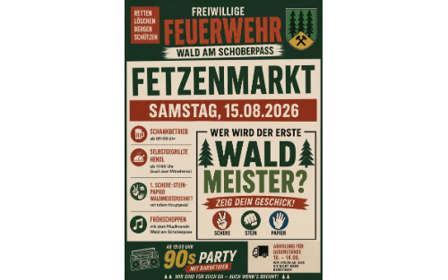 Fetzenmarkt mit Feuerwehrfest!
