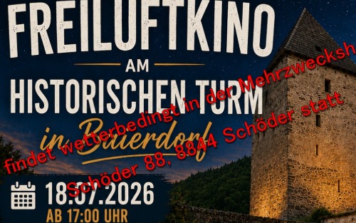 Regionalkino in der Mehrzweckhalle Schöder