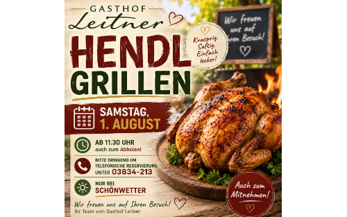 Hendlgrillen im Garten! (Ersatztermin bei Schlechtwetter)