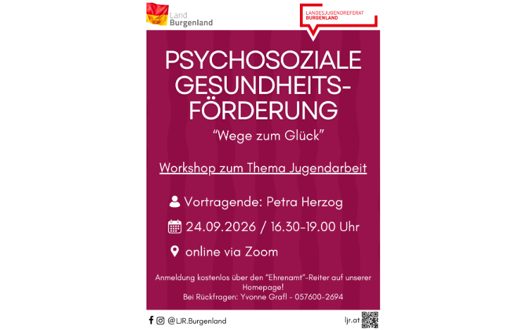 Workshop Jugendarbeit - Psychosoziale Gesundheitsförderung