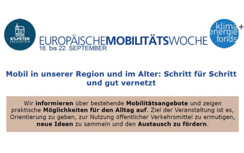 Mobil in unserer Region und im Alter: Schritt für Schritt und gut vernetzt