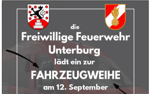 Fahrzeugweihe der FF Unterburg