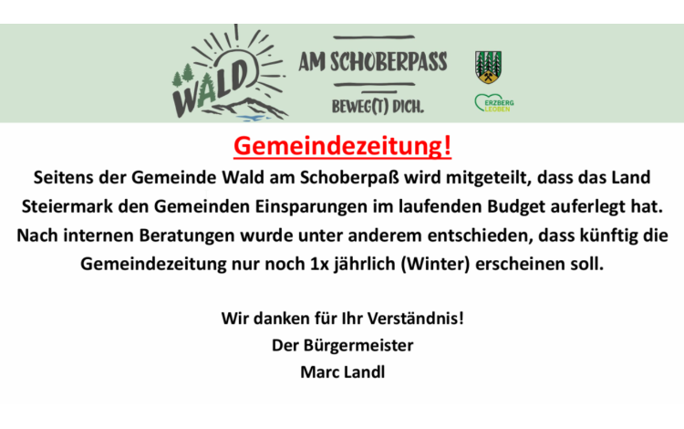 Information Gemeindezeitung!