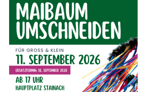 Maibaumumschneiden am Hauptplatz Stainach