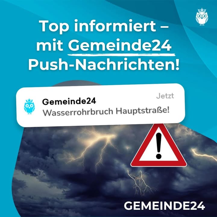 🚨 Nichts mehr verpassen – mit den Push-Benachrichtigungen von Gemeinde24!