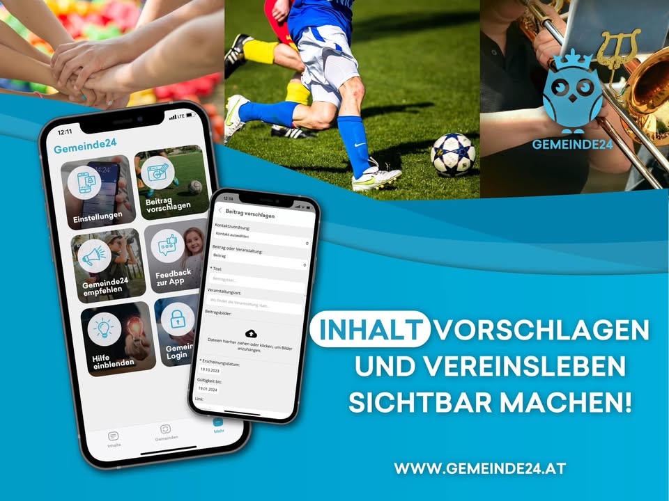 Dein VEREIN im 📸 Rampenlicht: Durch die neue Gemeinde24-Funktion 👉🏻“Inhalt vorschlagen“👈🏻können Vereine Ihre Geschichte…