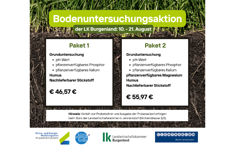 Bodenuntersuchungsaktion von 10. bis 21. August