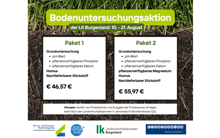 Bodenuntersuchungsaktion der Landwirtschaftskammer