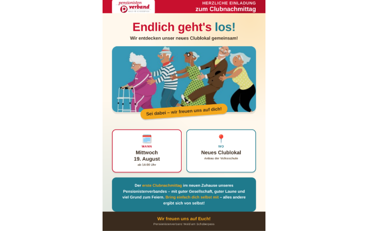 Clubnachmittag im neuen Clublokal!