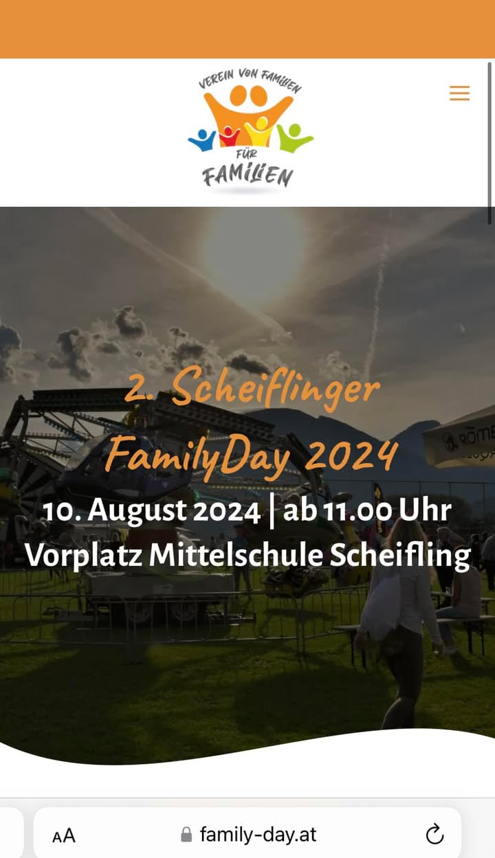 Unsere neue Website💻 www.family-day.at ist online! 😁 Auf unserer Website halten wir euch nicht nur rund um den ➡️2. Sch…