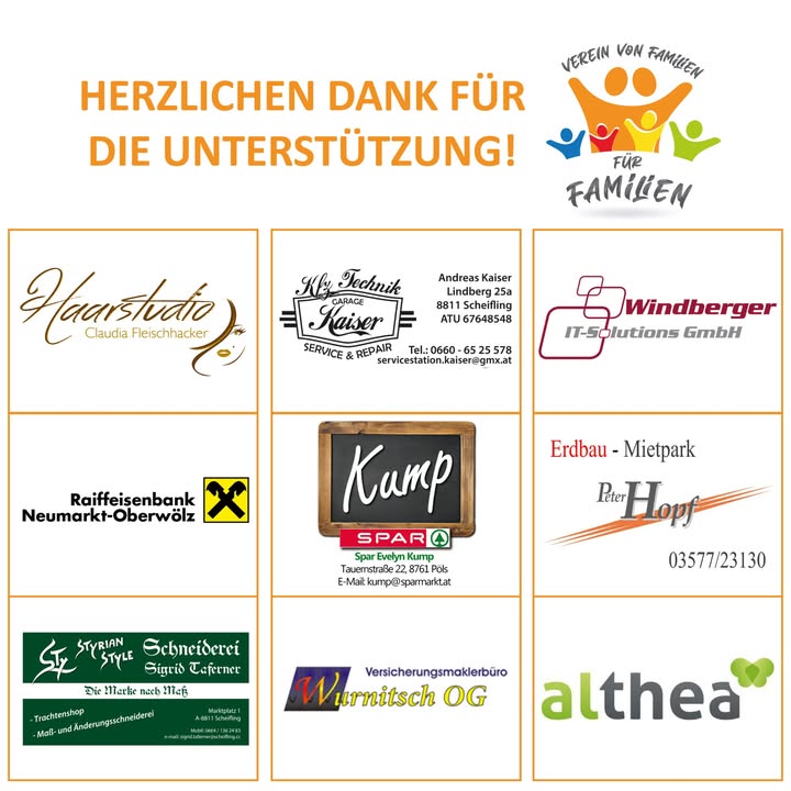 ...und weiter geht's mit unserer Sponsorenvorstellung! 😁 HERZLICHEN DANK für die großzügige Unterstützung! 🙏🥰