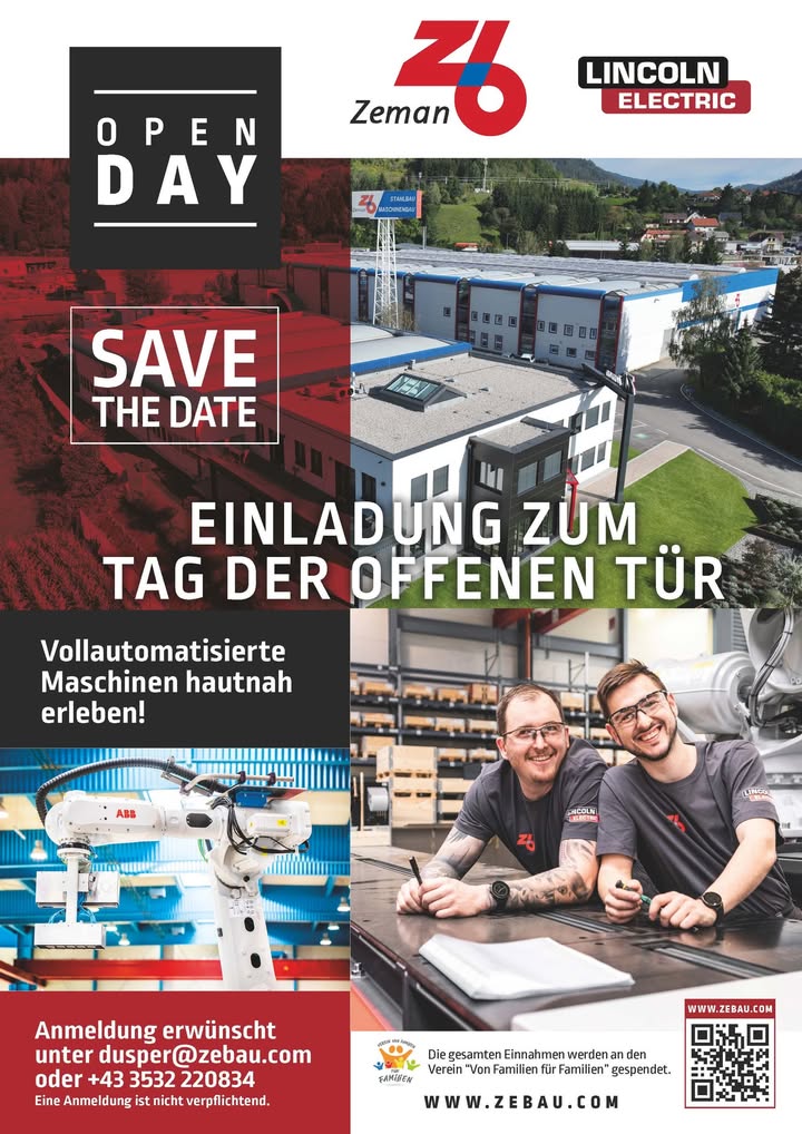 Der Countdown läuft! Am Freitag ist es soweit! Zeman Machines gibt Einblicke in das Unternehmen im Rahmen des Tag der o…