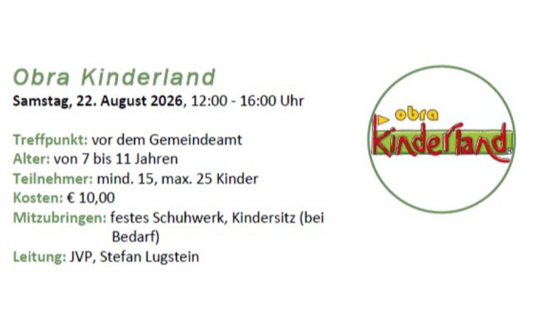 Absage: Ferienprogramm "Obra Kinderland"